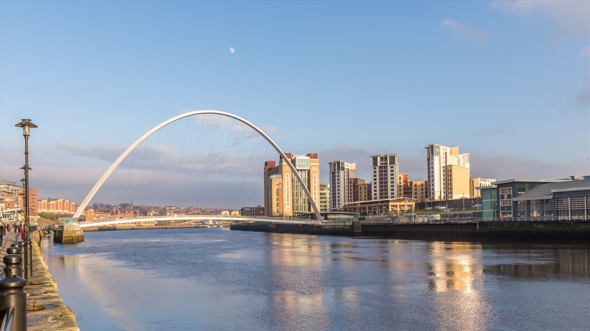 Millennium Bridge & the Baltic centre The Millennium Bridge was first opened in 2001 & spans the River Tyne between Newcastle & Gateshead. by philreay