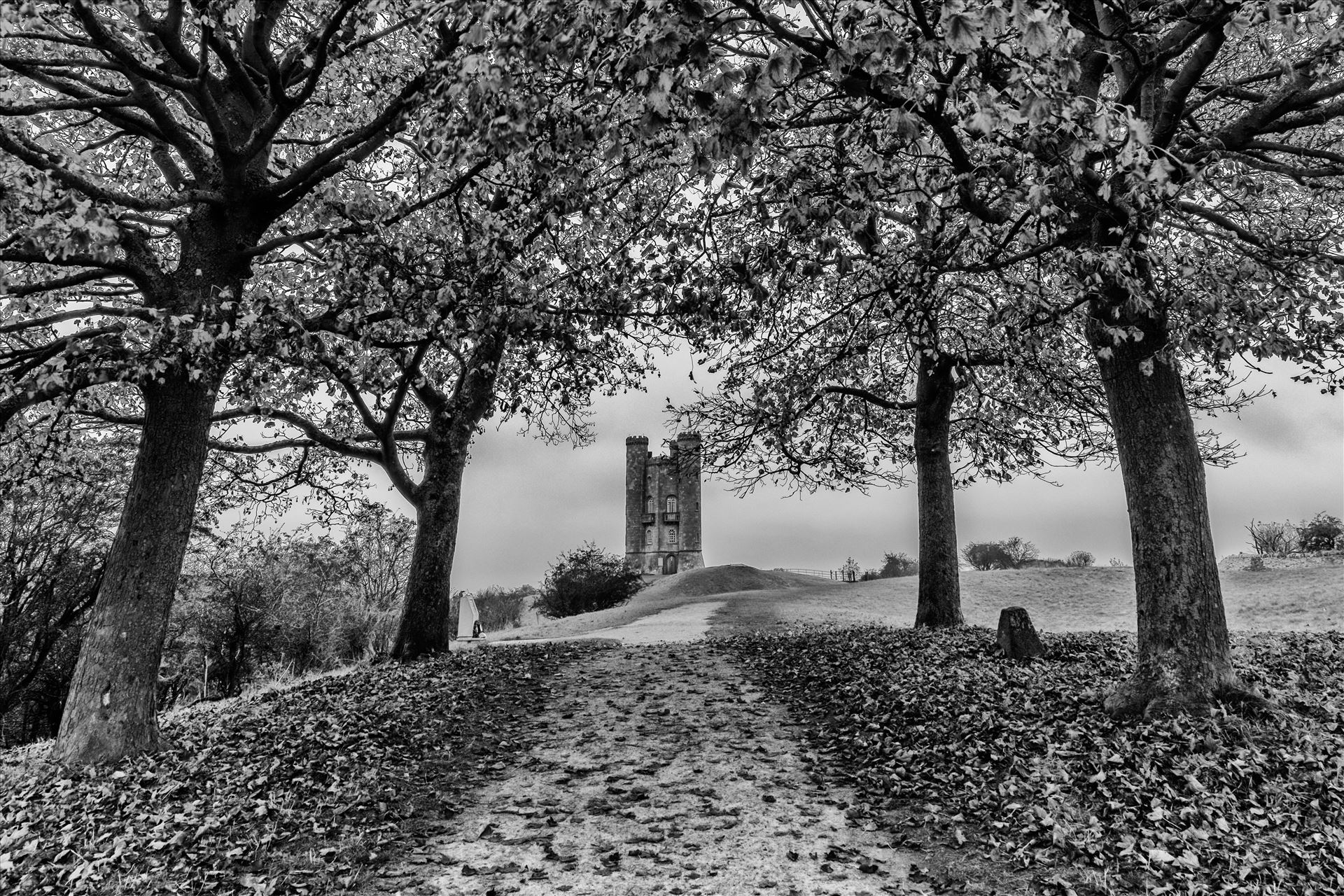 Broadway Tower Broadway Tower is a folly on Broadway Hill, near the village of Broadway,Worcestershire, at the second-highest point of the Cotswolds. The "Saxon" tower was the brainchild of Capability Brown and designed by James Wyatt in 1794. by philreay