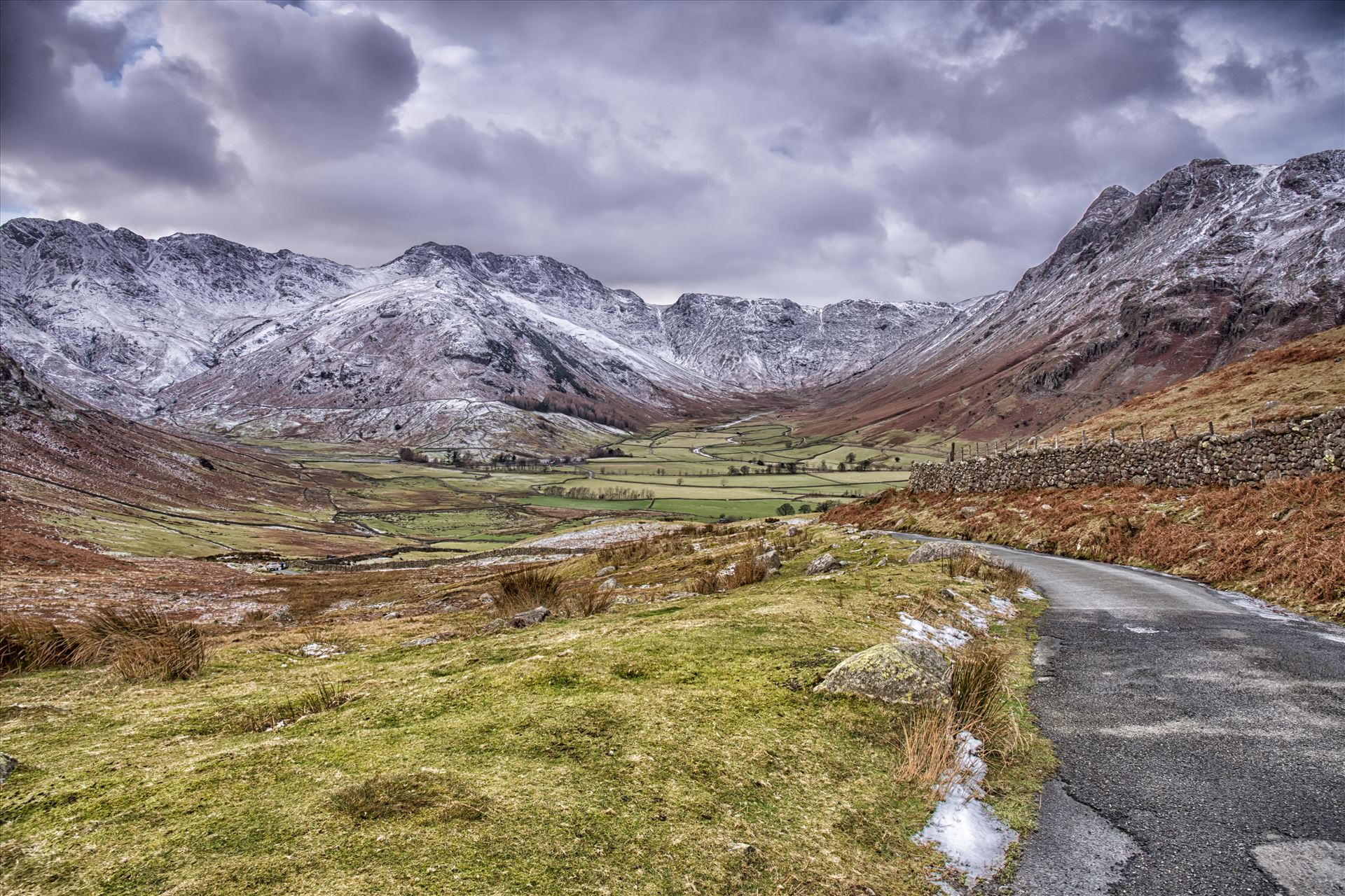 Snowy mountains A snowy landscape shot taken in the Langdale area of the Lake District. by philreay