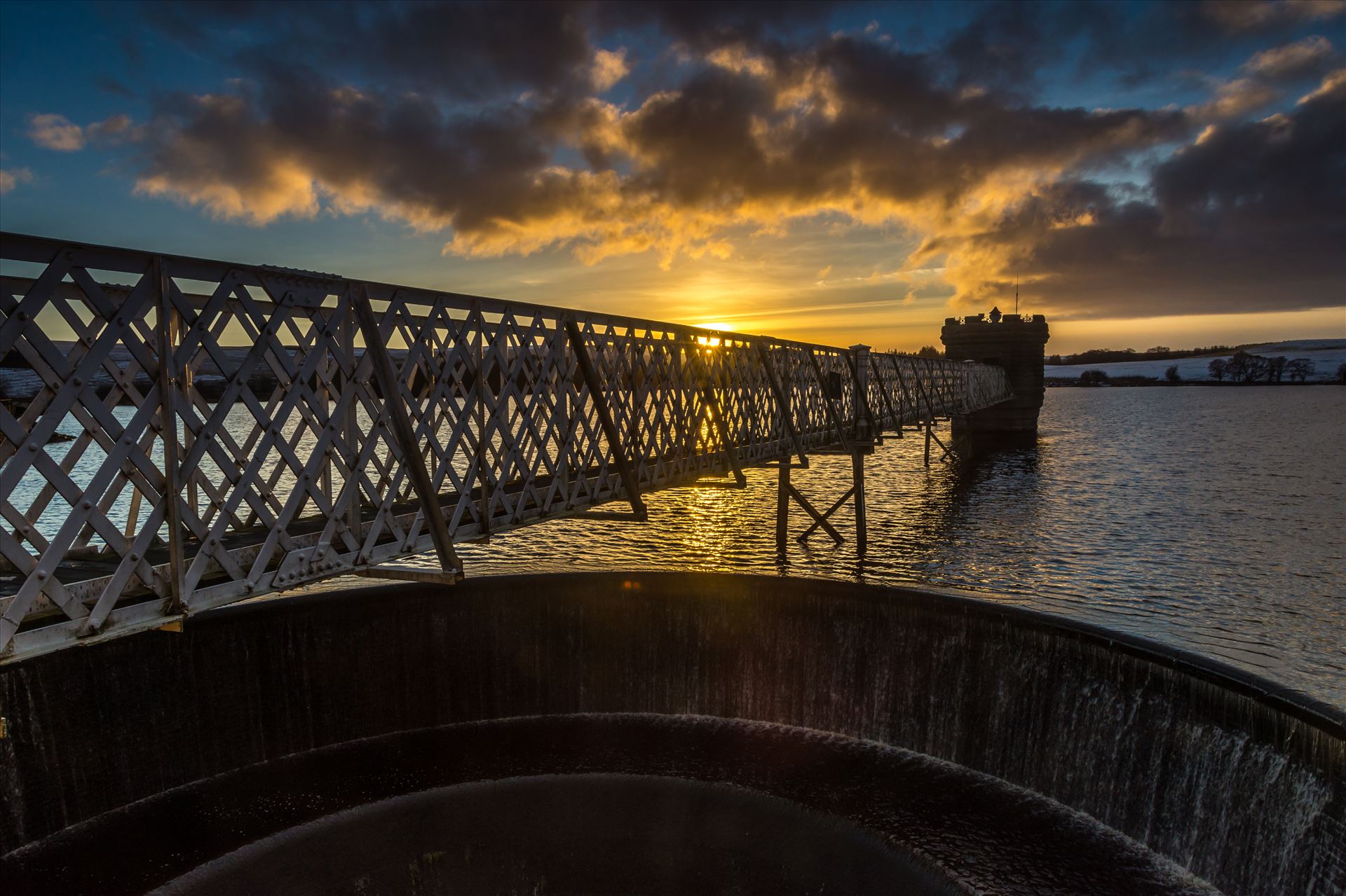 Sunset at Fontburn Reservoir, Northumberland.  by philreay
