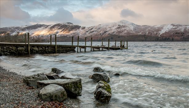 Ashness Jetty, Derwentwater - This beautiful jetty sits on the eastern shore of Lake Derwentwater, nr Keswick \u0026 Catbells, in the background, is being lit by the morning sun.