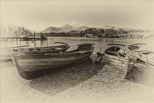 Rowing boats at Derwentwater by philreay