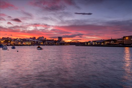 Sunset on the Wear - A fabulous sunset at Sunderland Fish Quay