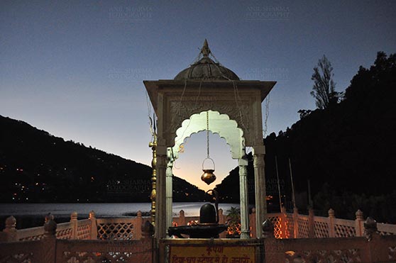 Travel- Nainital (Uttarakhand) Nainital, Uttarakhand, India- November 11, 2015: Shivling at Naina Devi Temple, the temple devoted to Maa Naina Devi is situated right on Naini Lake near Flat at Mallital, Nainital, Uttarakhand, India by Anil