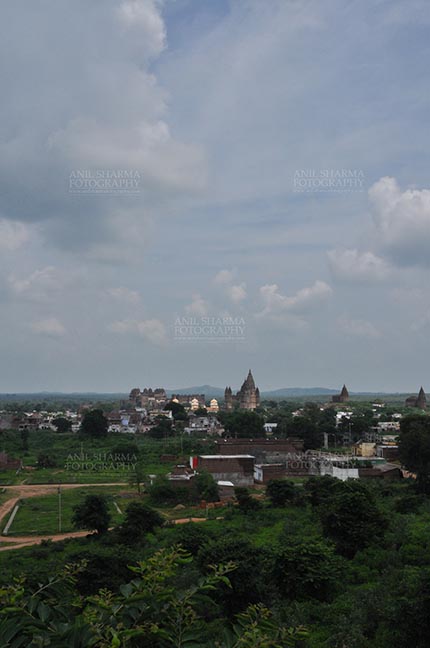 Monuments- Palaces and Temples of Orchha Orchha, Madhya Pradesh, India- August 20, 2012: Chaturbhuj temple View from Laxmi Temple, Orchha, Madhya Pradesh, India. by Anil
