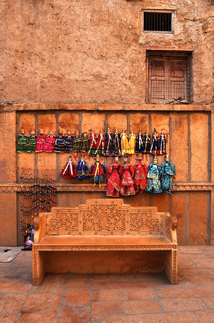 Festivals- Jaisalmer Desert Festival, Rajasthan Rajasthani puppets for sale in Jaisalmer. by Anil