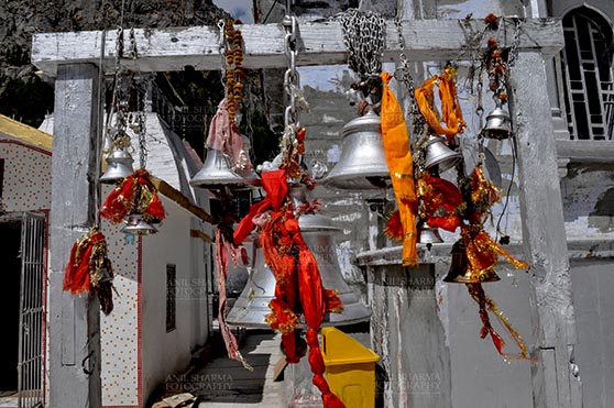 Travel- Gangotri (Uttarakhand) Gangotri, Uttarakhand, India- May 13, 2015: Bells at Goddess Ganges Temple, Gangotri, Uttarkashi, Uttarakhand, India. by Anil