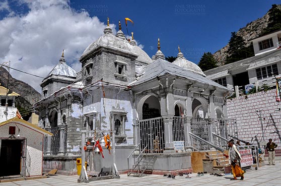 Travel- Gangotri Temple, Gangotri, Uttarkashi, Uttarakhand, India. (Photo: Anil Sharma) Gangotri, Uttarakhand, India- May 13, 2015: Goddess Ganges Temple at Gangotri, Uttarkashi, Uttarakhand, India by Anil