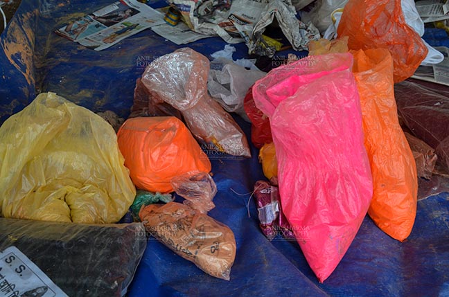 Festivals- Durga Puja Festival Durga Puja Festival, Noida, Uttar Pradesh, India- September 21, 2017: Water colors for Hindu Goddess and Gods idols at Noida, Uttar Pradesh, India. by Anil