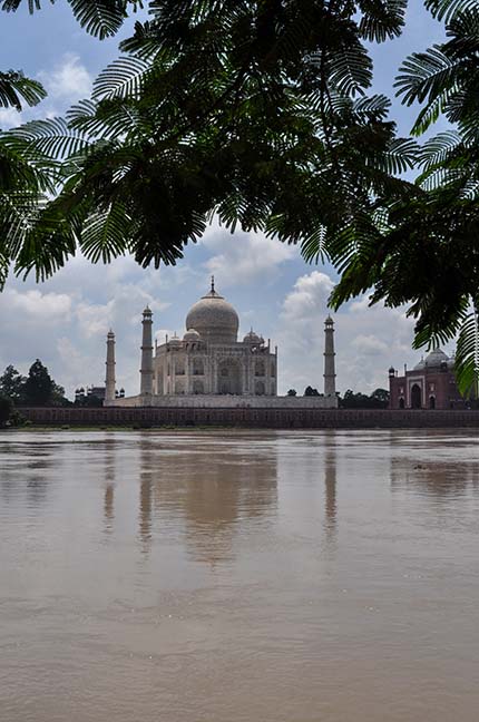 Monuments- Taj Mahal, Agra (India) Taj Mahal in rainy season with flooded river Yamuna water all arround at Agra, Uttar Pradesh, India. by Anil