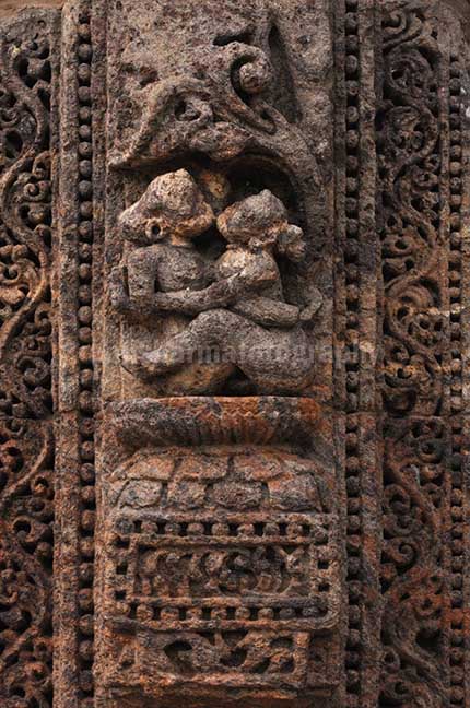 Monuments- Sun Temple Konark (Orissa) Richly carved erotic sculptures at Konark Sun Temple a UNESCO world heritage site near Bhubaneswar, Orissa, India. by Anil