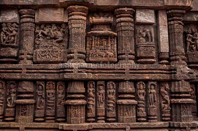Monuments- Sun Temple Konark (Orissa) One of the highly ornate carved wheels of Sun temple at Konark, Orissa, India. by Anil