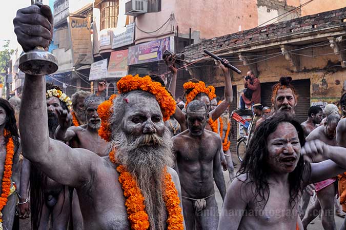 Culture- Naga Sadhu’s (India) A Procession of Naga Sadhu's passing through the streets of Varanasi. by Anil