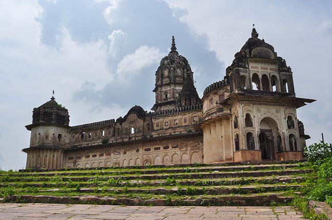 Monuments- Palaces and Temples of Orchha, Madhya Pradesh, India. (Photo: Atul Sharma) Orchha, Madhya Pradesh, India- August 20, 2012: the Lakshmi Narayan temple of Goddess Lashmi was constructed in 1662 at Orchha, Madhya Pradesh, India. by Anil
