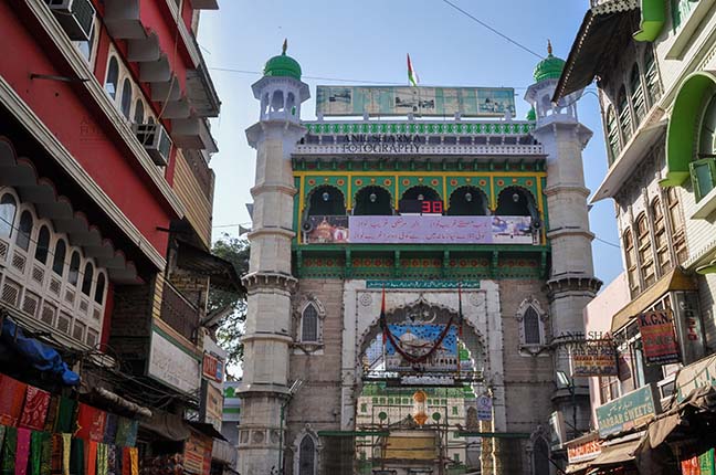 Religion- Dargah Sharif, Ajmer, Rajasthan (India) Outside view of Ajmer Sharif Dargah the Mausoleum of Moinuddin Chishti, a sufi saint from India at Ajmer, Rajasthan, India. by Anil