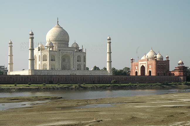 Monuments- Taj Mahal, Agra (India) The Beauty of Taj Mahal (back side view ) the jewel of Muslim art in India at Agra, Uttar Pradesh, India. by Anil