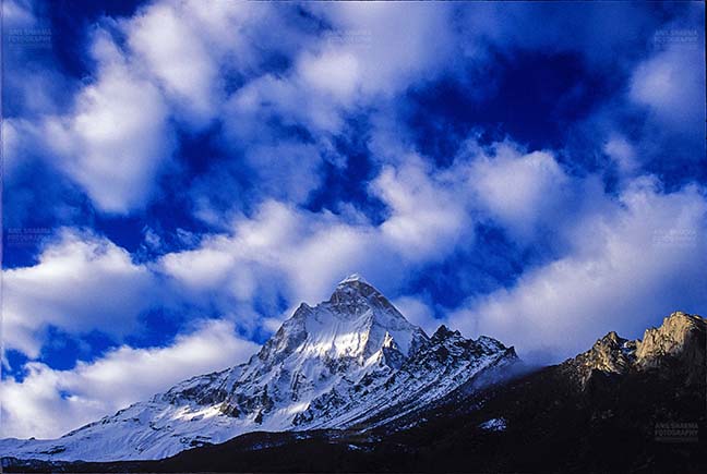 Mountains- Shivling Peak (India) Shiv Ling Peak at Tapovan in Western Himalayas, Uttarakhand, India. by Anil