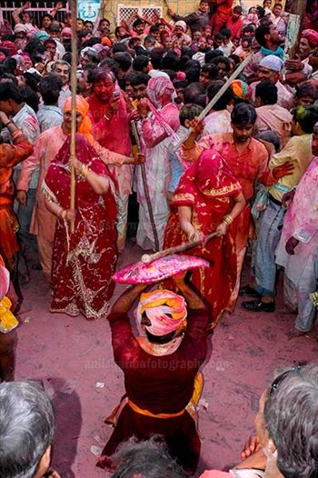 Festivals- Lathmaar Holi of Barsana (India) by Anil