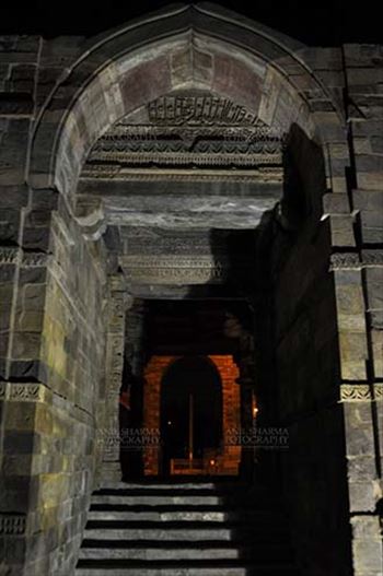 Monuments- Qutab Minar in Night, New Delhi, India. by Anil