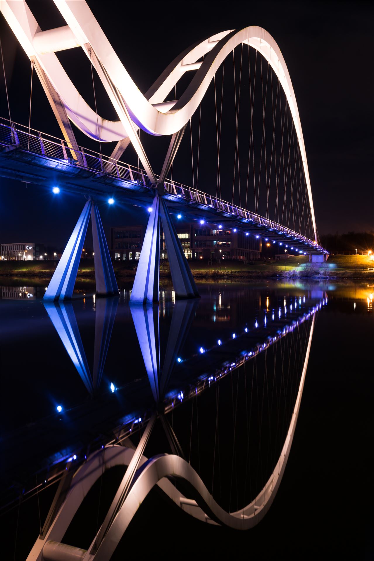 Infinity Bridge Reflection New Years Night 1st January night out, was so lucky to catch the water so still and flat.... But what a reflection by AJ Stoves Photography