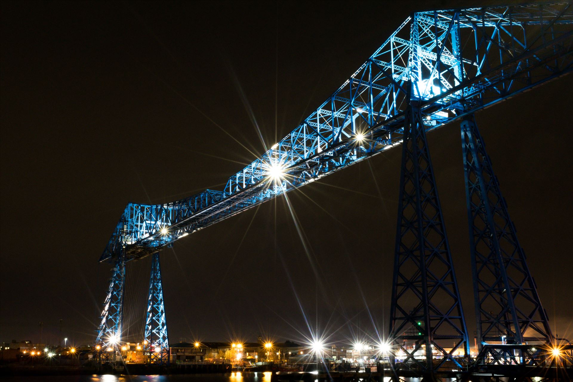 Transporter Bridge Post Clarence At Night One of the most famous bridges in the UK The Transporter Bridge at night, To buy this image or many more of this iconic bridge, follow the link
https://www.clickasnap.com/i/432a83g7z5ewrczj by AJ Stoves Photography