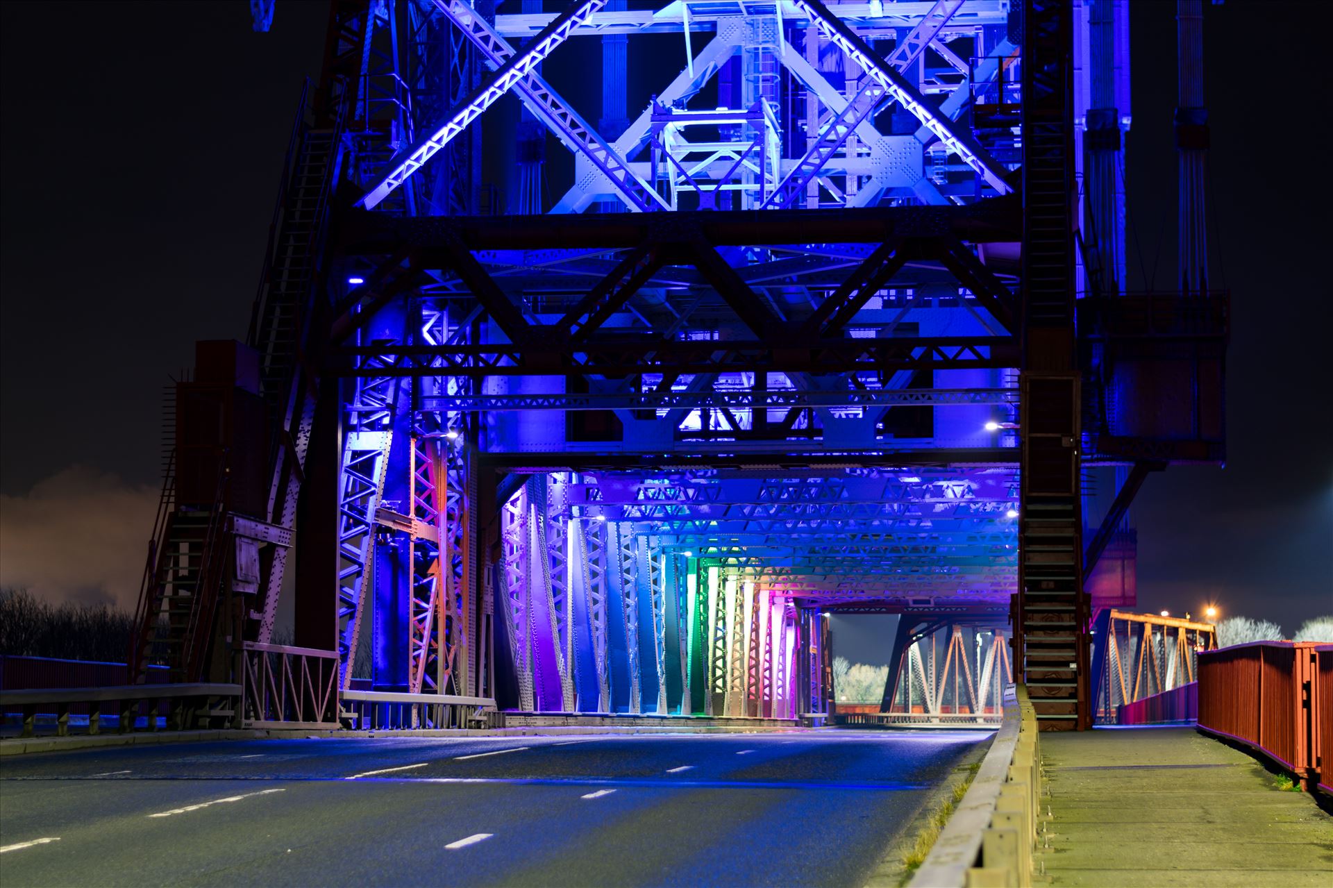 Newport Bridge Rainbow Lights Taken boxing night down by the river Tees, Newport bridge looked amazing by AJ Stoves Photography