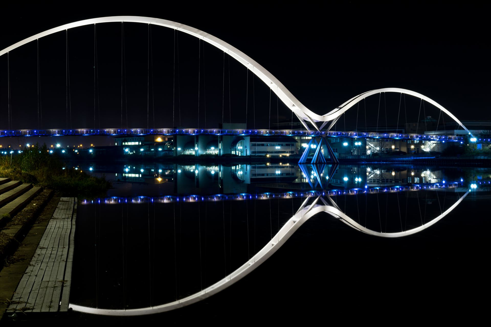 Infinity Bridge Stockton on Tess at night Infinity Bridge Stockton on Tees at night by AJ Stoves Photography