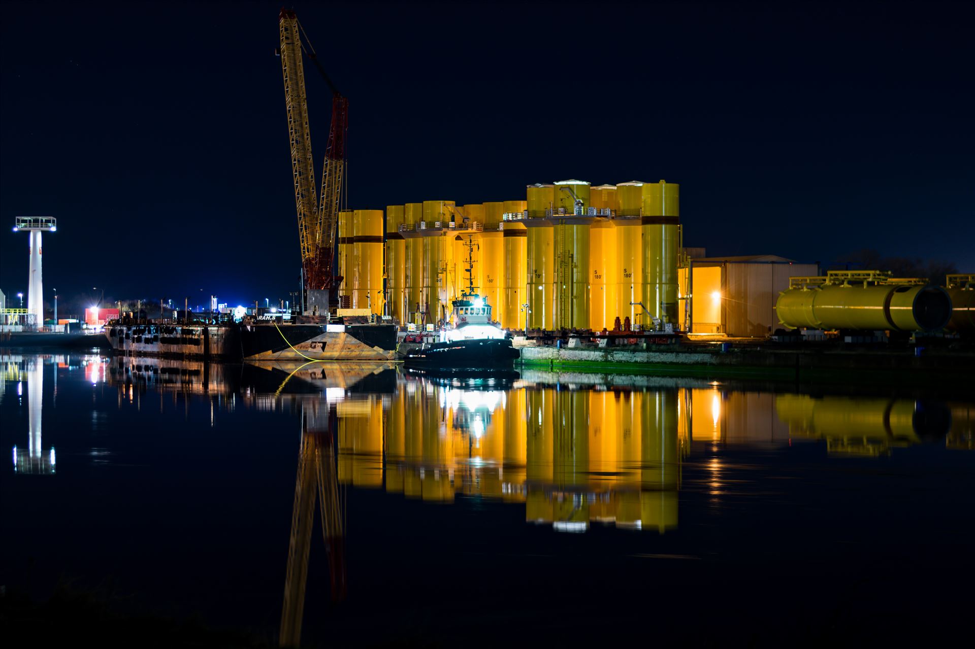Yellow is the colour Yellow reflections on the river Tees by AJ Stoves Photography