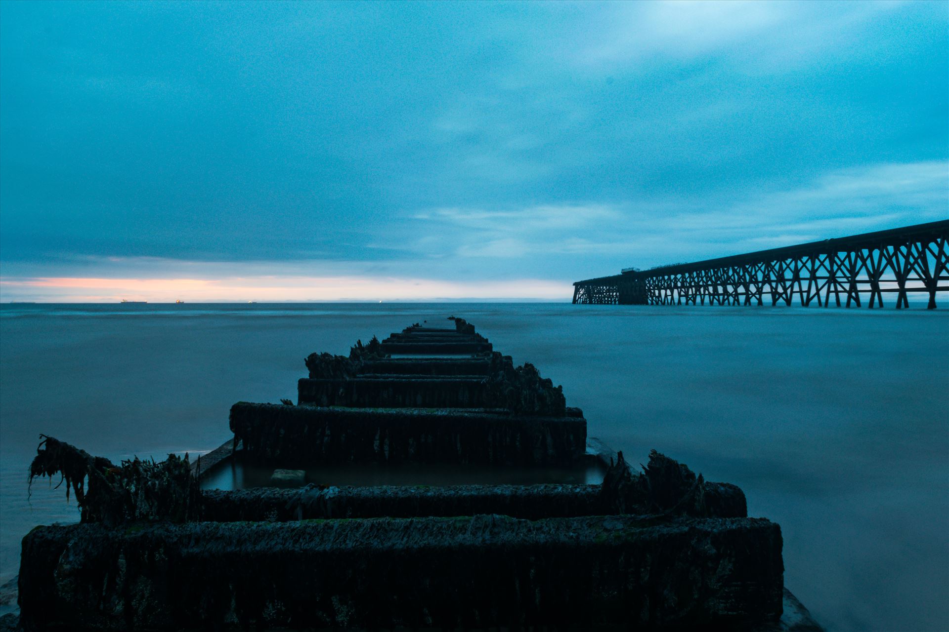 Steetley Pier Hartlepool A shot of Steetley Peir at Hartlepool Headland on a cold and wet July evening by AJ Stoves Photography