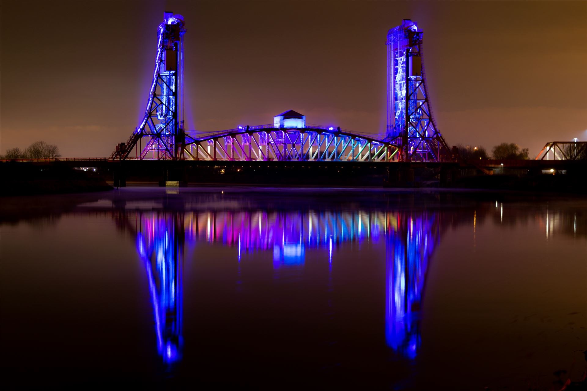 Newport Bridge Rainbow Lights Reflection Taken boxing night down by the river Tees, Newport bridge with the reflection looked amazing by AJ Stoves Photography