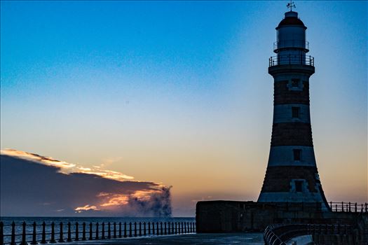 Roker Lighthouse at Sunrise by AJ Stoves Photography