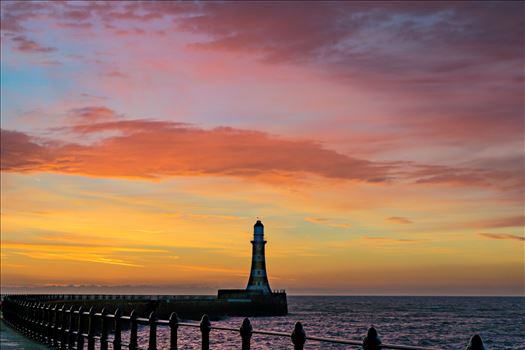 Roker lighthouse at Sunrise by AJ Stoves Photography
