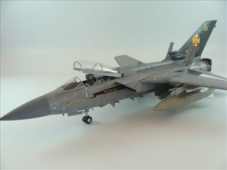 This is Revell's kit number 3925 of the Panavia Tornado F.3 ADV, No. 111 Squadron, Royal Air Force, Lechars, England July 2002.   The last picture I have paired it with one of my favorite Airfix kits with is the BAC/EE Lightning F.3 (kit 09179) 111 Sqn. X