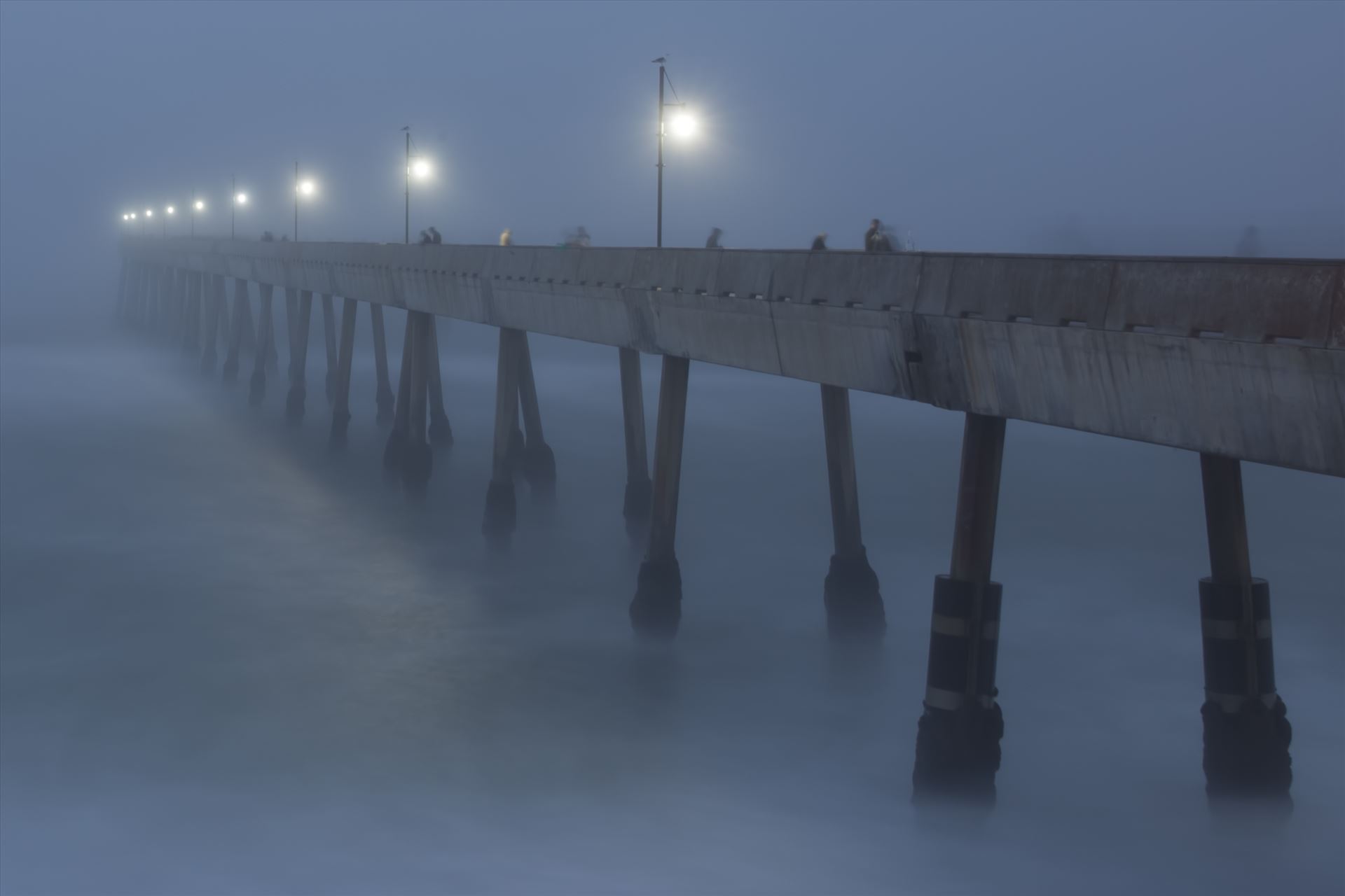 Inside the Marine Layer A foggy evening at the Pacifica Pier by Denise Buckley Crawford