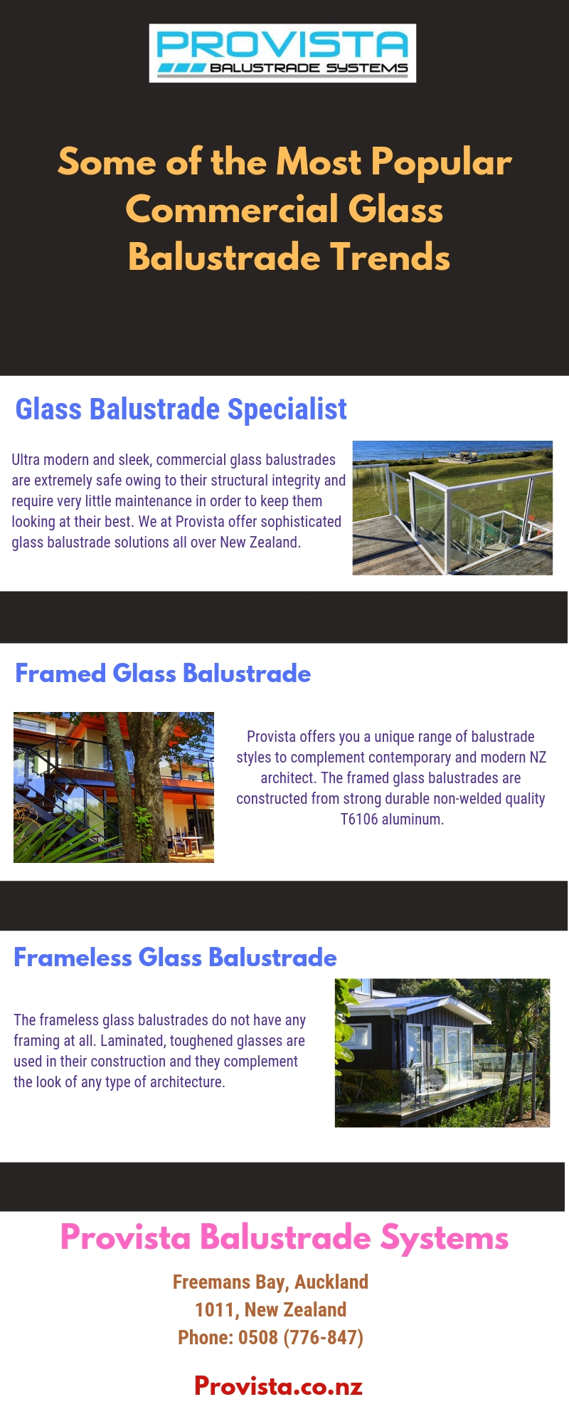 Some of the Most Popular Commercial Glass Balustrade Trends.jpg Glass balustrades are being increasingly used in commercial and residential structures. For more details,visit this link: https://bit.ly/2FpO4Uw
 by Provista