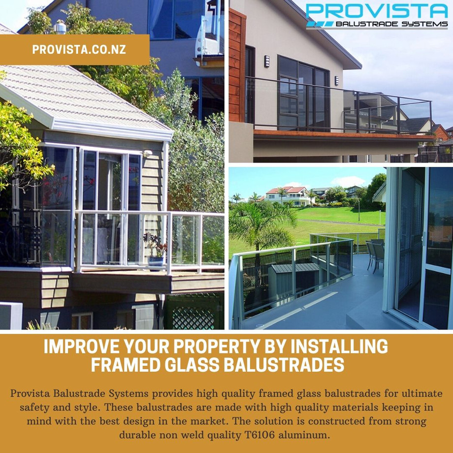 Improve Your Property By Installing Framed glass balustrades Framed glass balustrades are extensively installed in several houses and commercial building spaces. This type of balustrade provides optimal support to balconies and staircases. For more details, visit this link: https://bit.ly/3eo2EuP
 by Provista