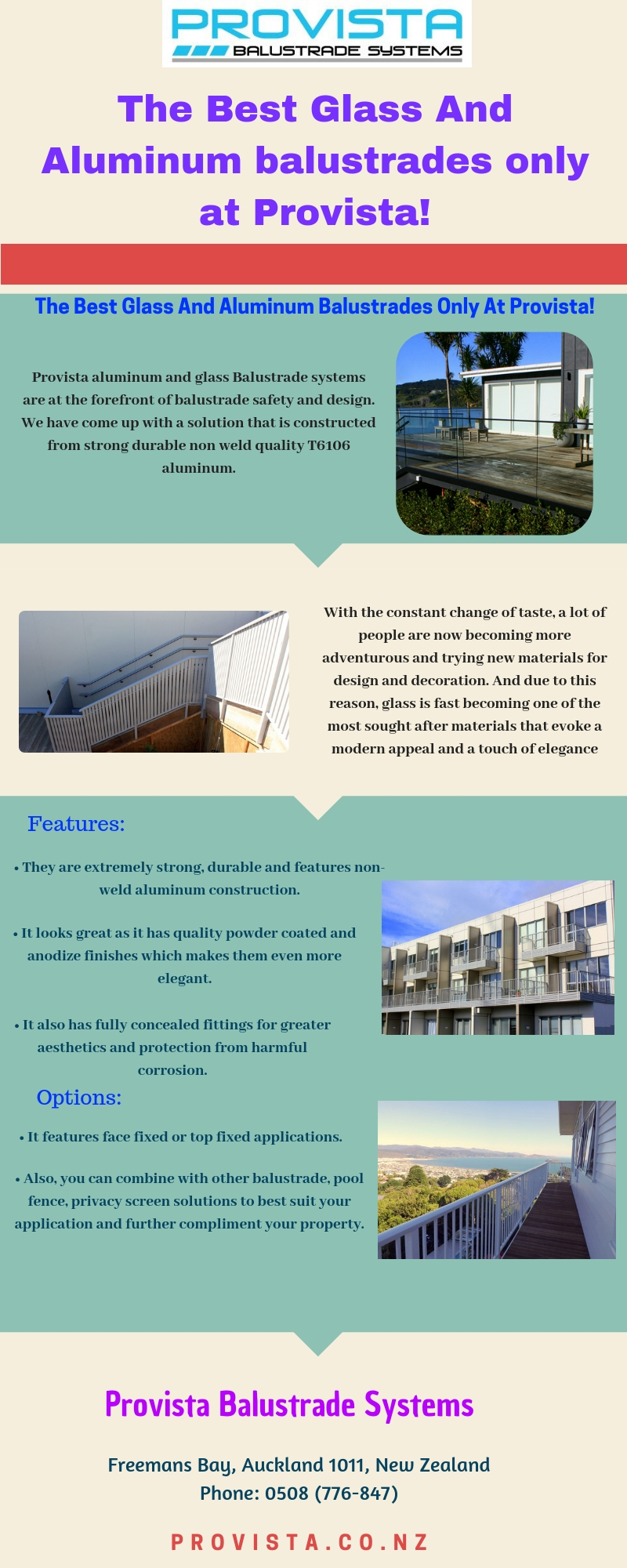 The best glass and aluminum balustrades only at Provista!.jpg Glass and aluminum balustrades are the new favourites for NZ architects. But where can you find the best products? For more details, visit this link: https://bit.ly/2PFlMMg
 by Provista