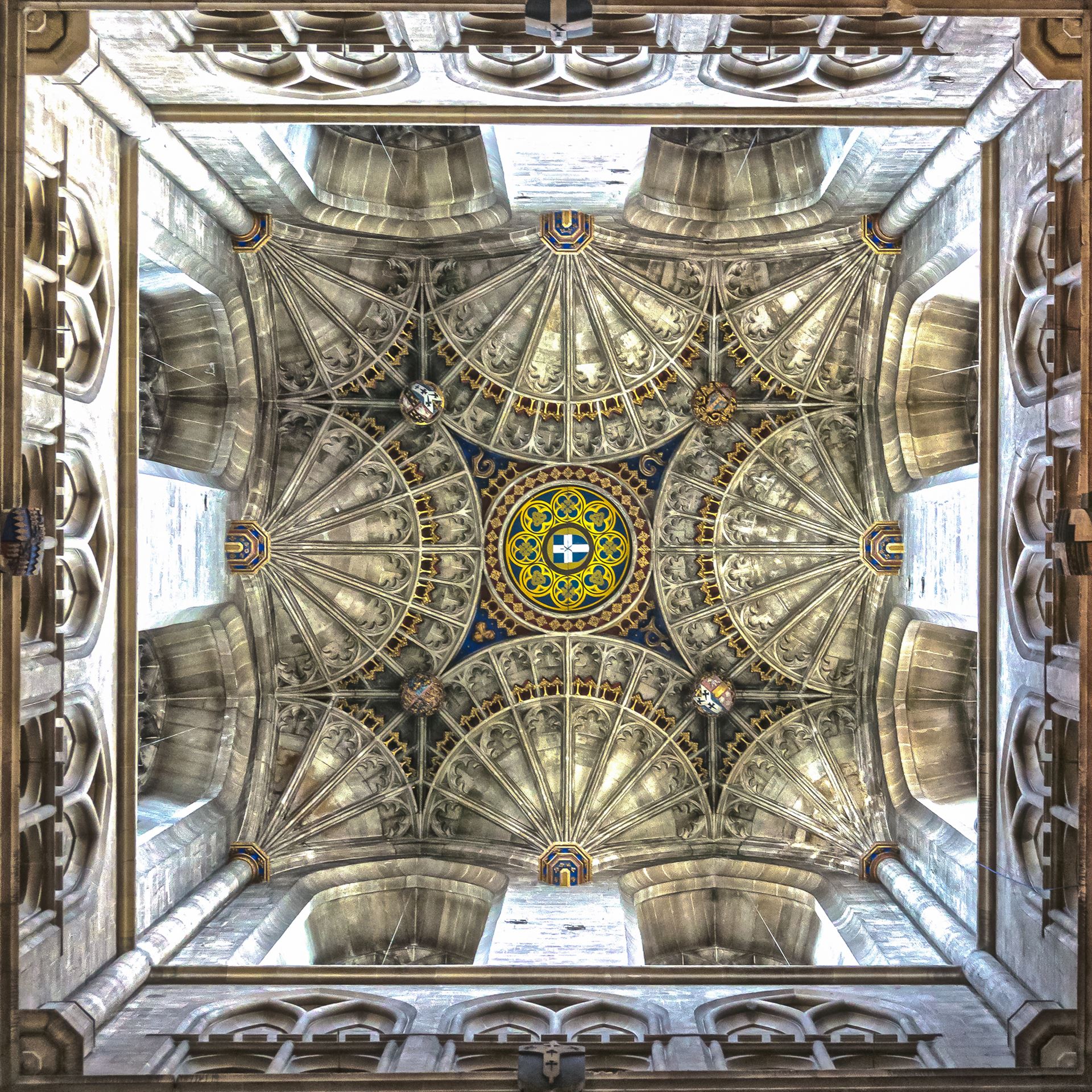 Bell Harry A look up into the tower of Bell Harry.  Canterbury Cathedral by Jimages