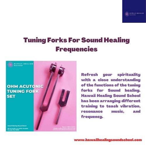tuning forks for sound healing frequencies.gif Hawaii Healing Sound School would be your ideal platform to indulge into hands-on training program under the guidance of renowned sound therapists and healing practitioners. For more visit: https://bit.ly/3bTqJwZ by hawaiihealingusa
