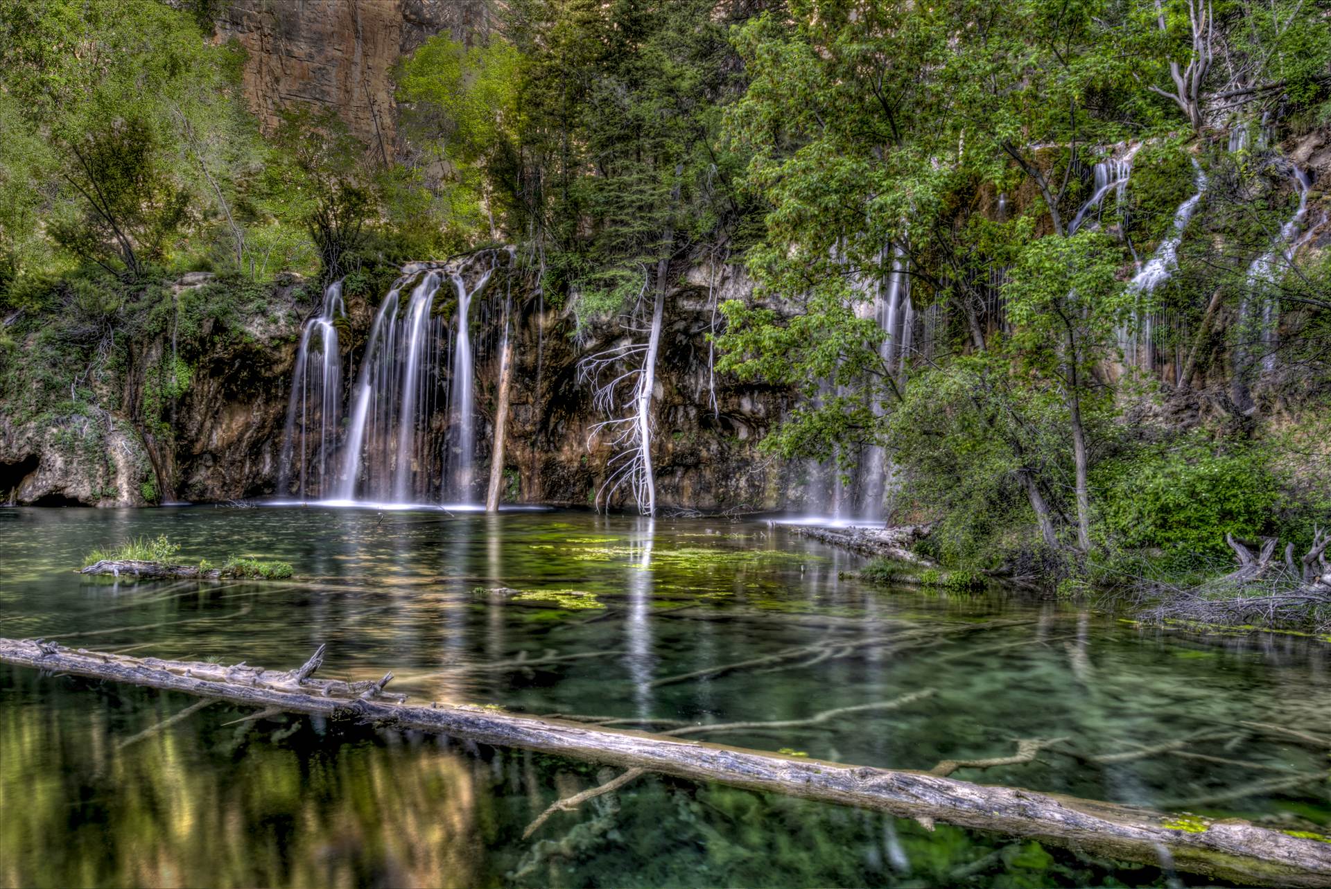 Hanging Lake 1500' incline from base of trailhead to the lake.  Not for the faint of heart.  Worth the effort though. by Dennis Rose