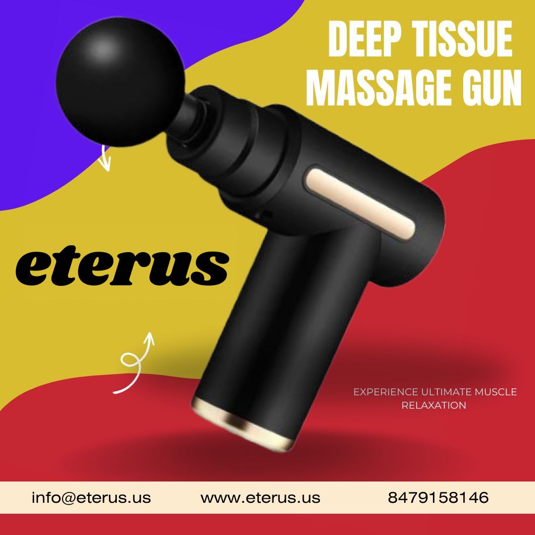 Deep tissue massage gun.jpg Visit - https://eterus.us/products/muscle-massage-gun
 by eterus