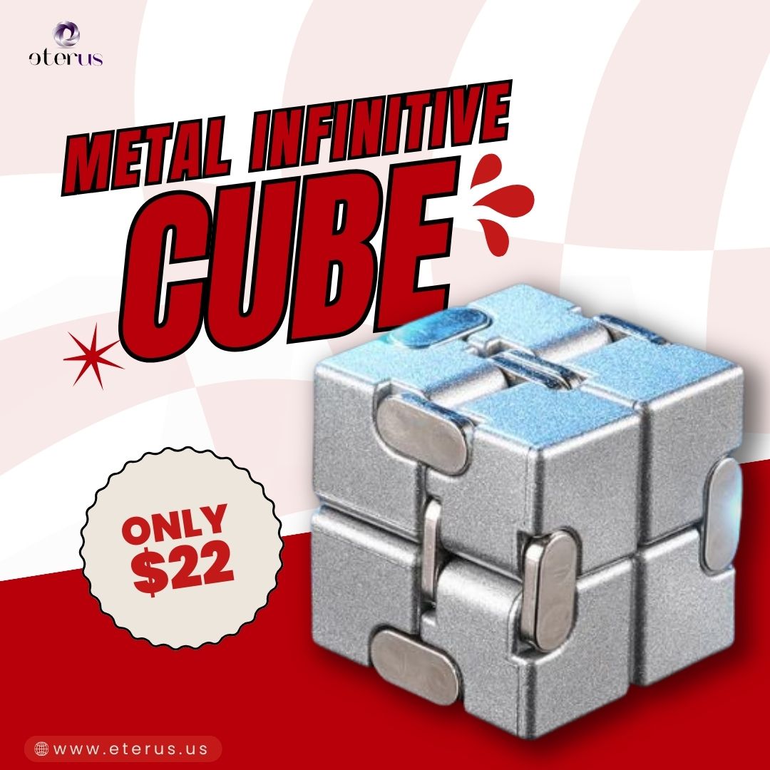 stress-relieving Infinity Cube Fidget from eterus Visit : https://www.eterus.us/products/metal-infinitive-cube
 by eterus