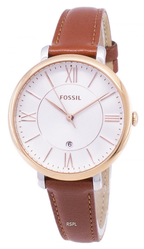 Fossil Jacqueline Silver Dial Brown Leather ES3842 Womens Watch ZETA.jpg  by zetawatches