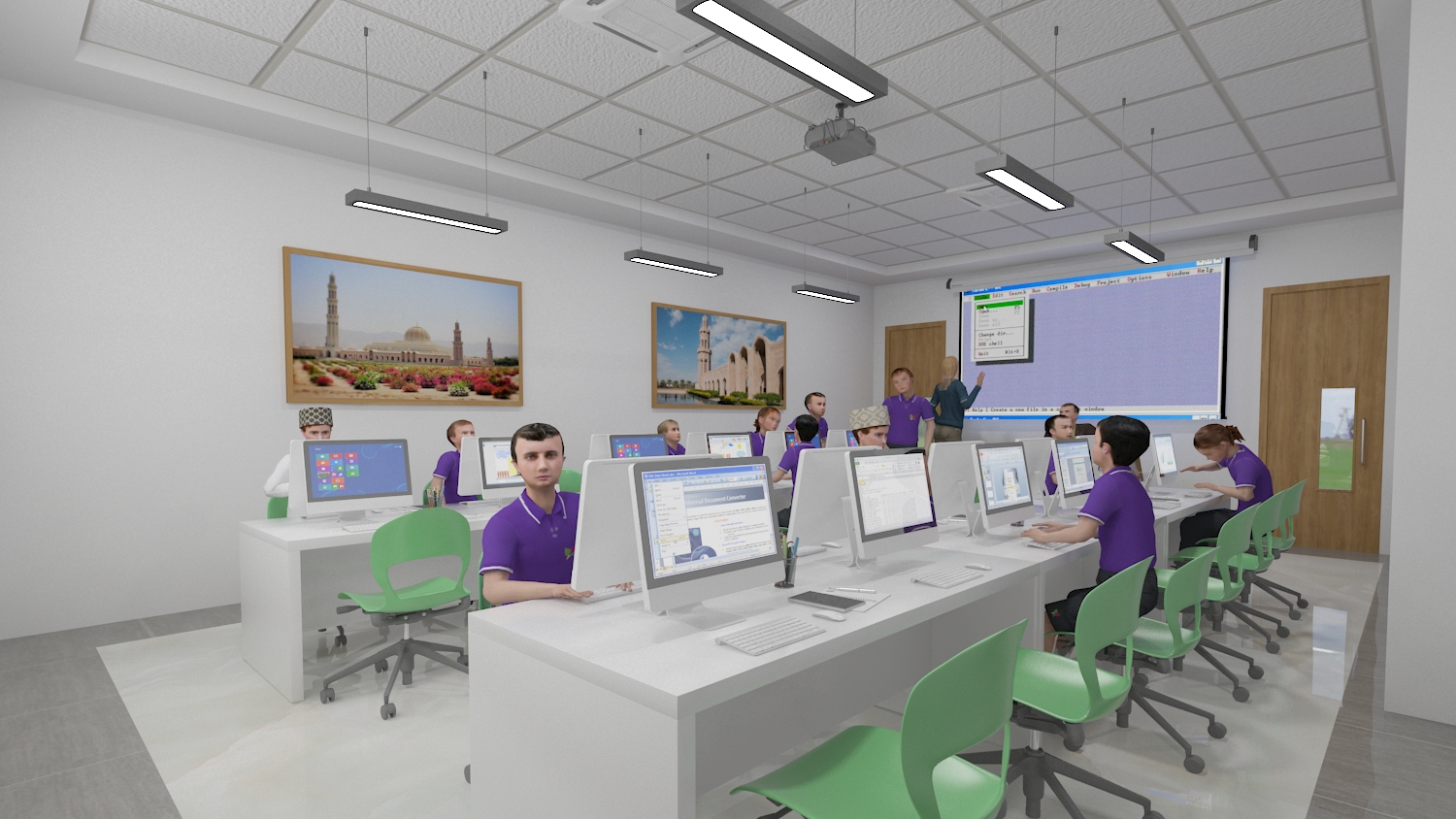 3d interior rendering services Muscat Oman for computer lab 3D Interior Rendering Services by JMSDCONSULTANT