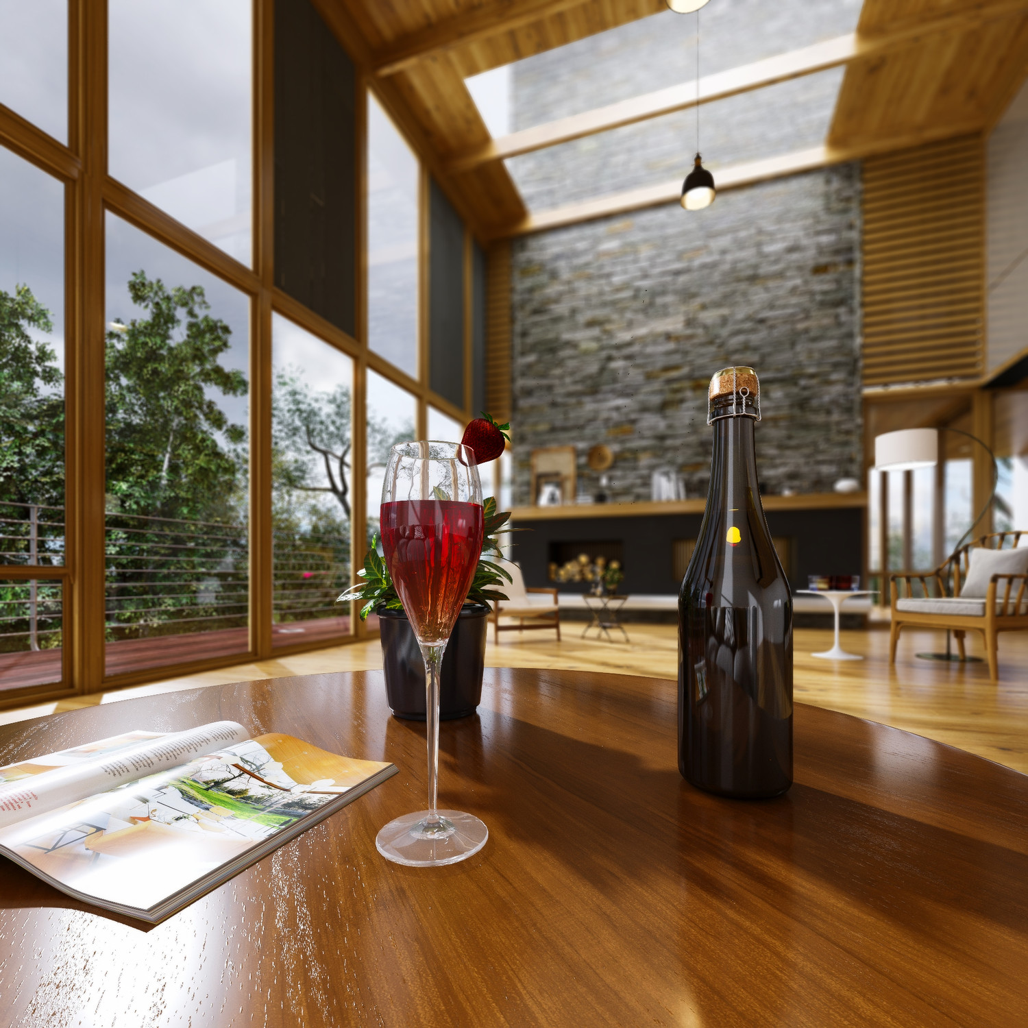 Lake House 3D Rendering Services 3D Interior Rendering Services by JMSDCONSULTANT