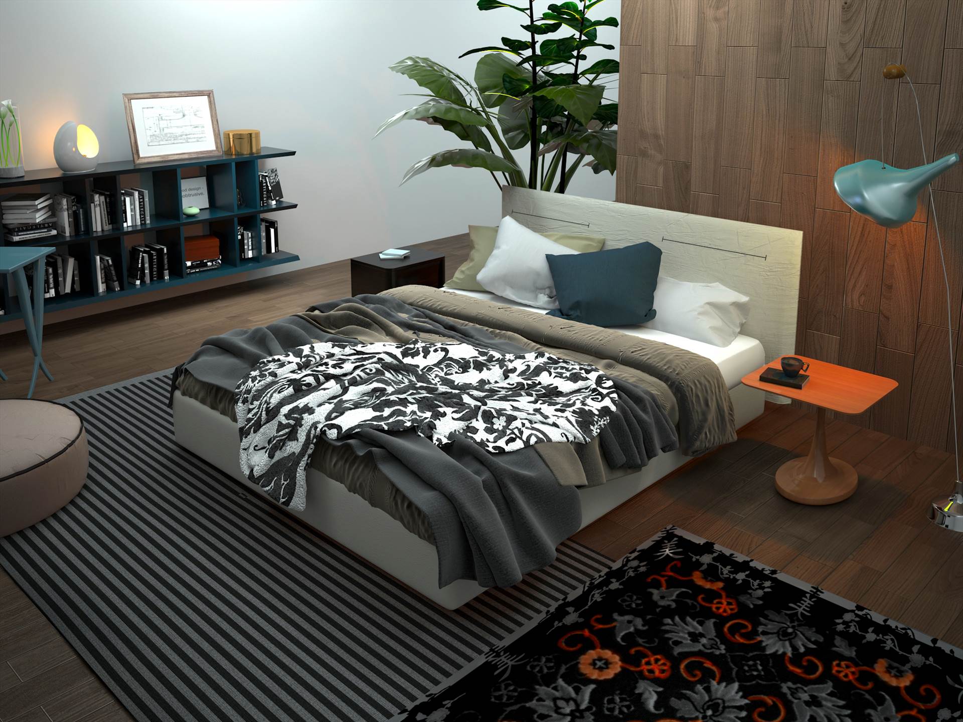 Modern Bedroom 3D Interior Rendering Berlin Germany Modern Bedroom 3D Interior Rendering Ideas by 3D Architectural Visualization Studio- Berlin, Germany by JMSD Consultant. by JMSDCONSULTANT