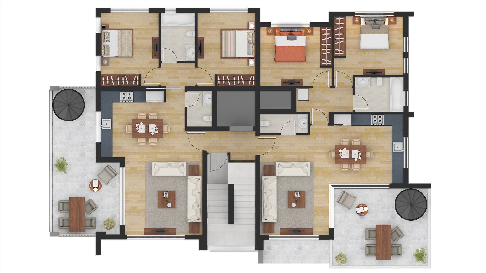 Color Floor Plan Rendering Services Los Angeles CA 2D Floor Plan Rendering Services Los Angeles CA idea with floor, Sections & elevation. We can deliver it with texture furniture and landscape detail. by JMSDCONSULTANT