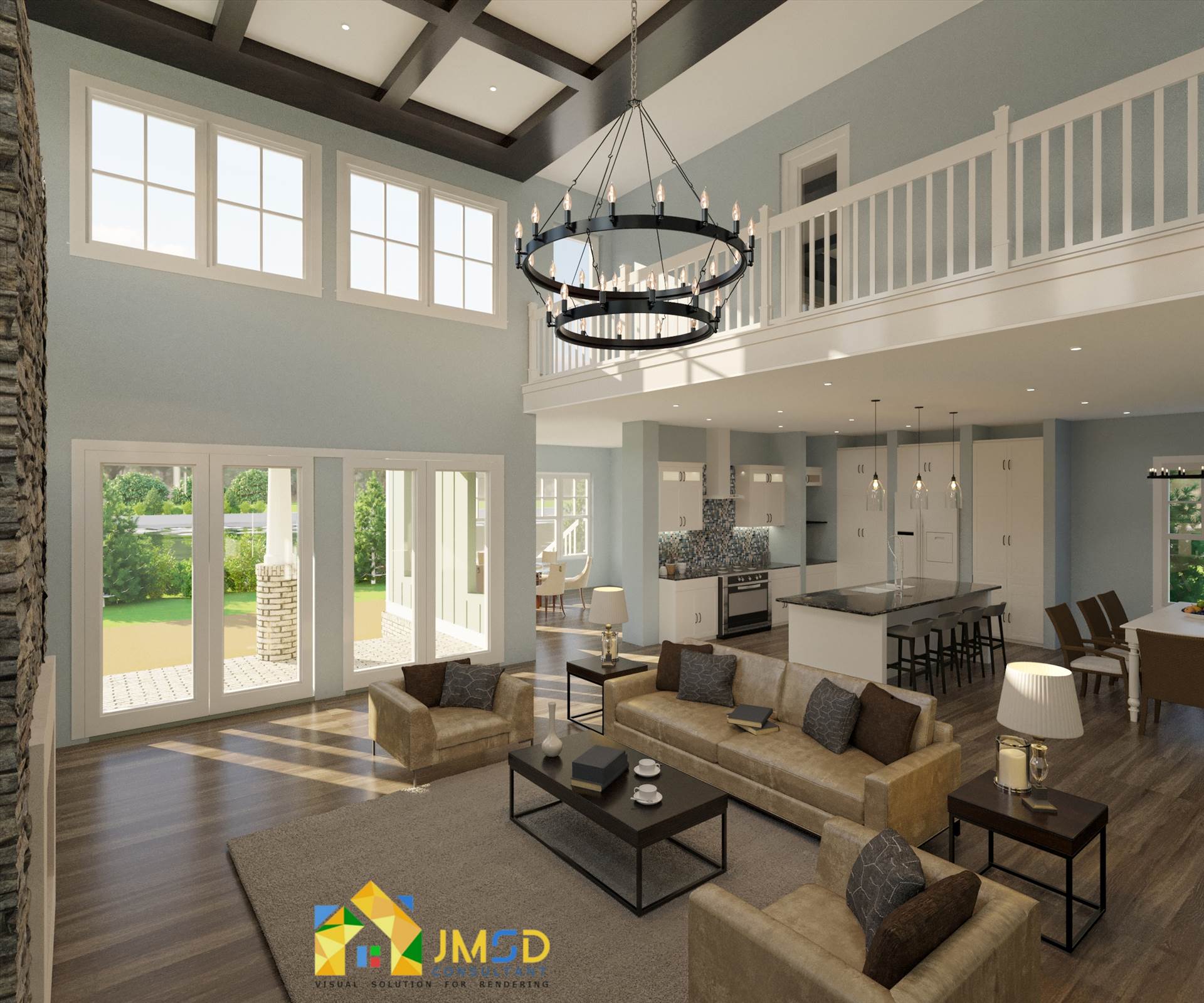 Photorealistic 3D Interior Rendering Services for Home Photorealistic 3D Interior Rendering Services are a great way of intuitive 3D Architectural Visualization of rooms, furniture elements, and decor of any proposed development. and It is also an important planning tool for designers. by JMSDCONSULTANT