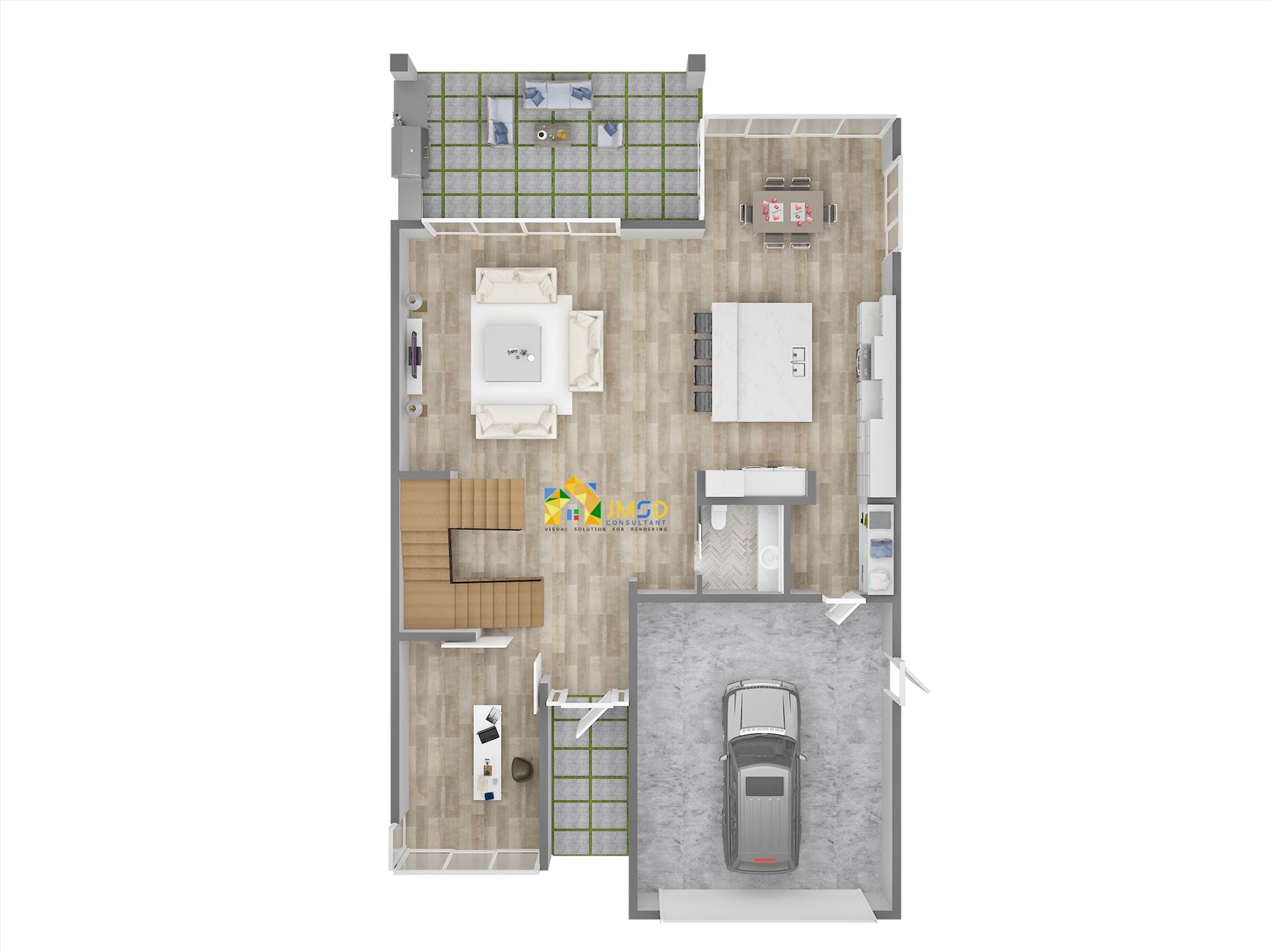 3D Floor Plan Rendering Services 3D Floor Plan Rendering Services for a two story house.  Outsourcing Support of  3D Rendering Projects In order to contact JMSD Consultant by email, info@jsengineering.org.  by JMSDCONSULTANT