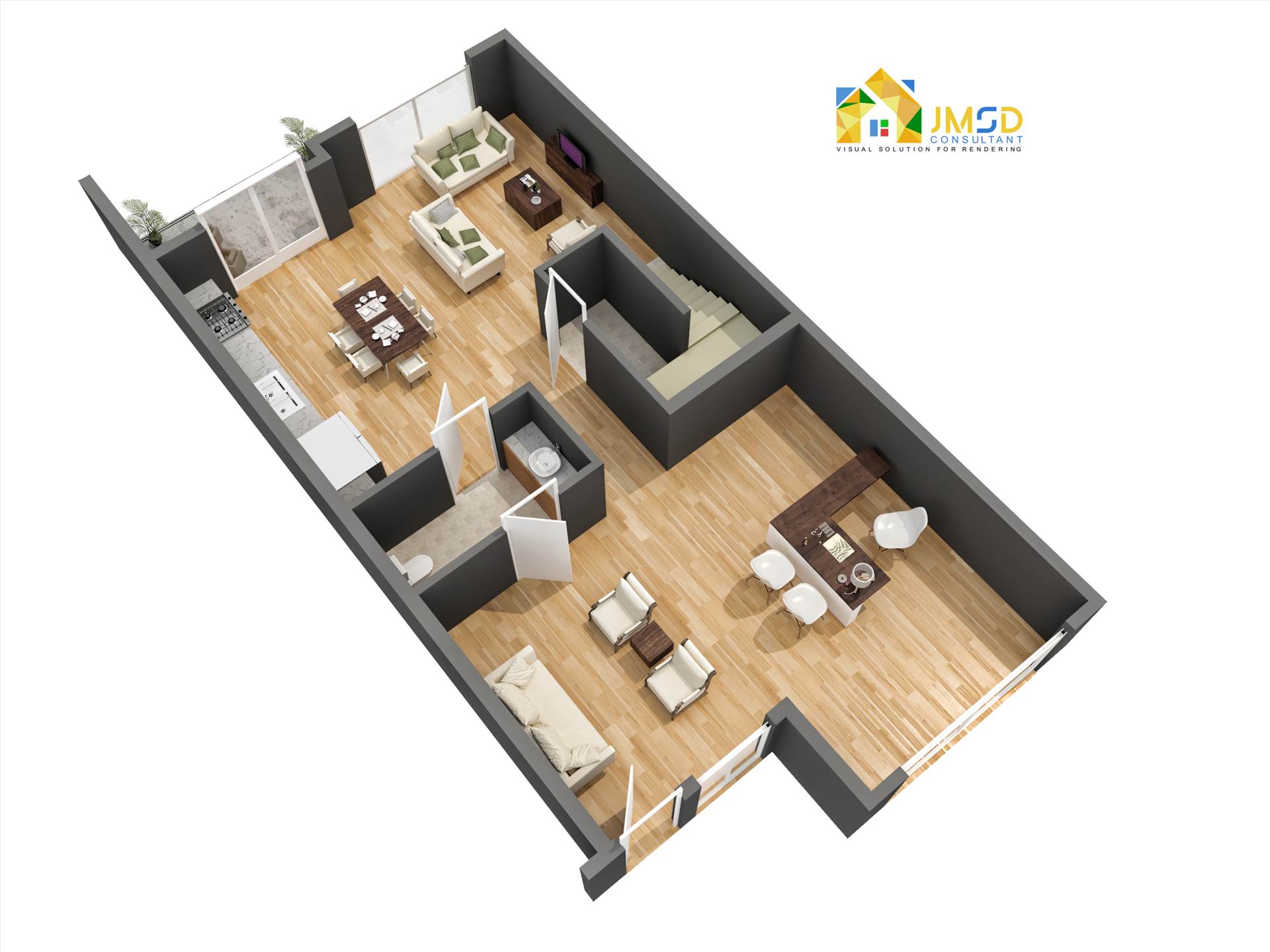 Residential 3D Floor Plan Design and Visualization Services United States Residential 3D Floor Plan Design and Visualization Services by JMSD Consultant - 3D Rendering Studio. by JMSDCONSULTANT